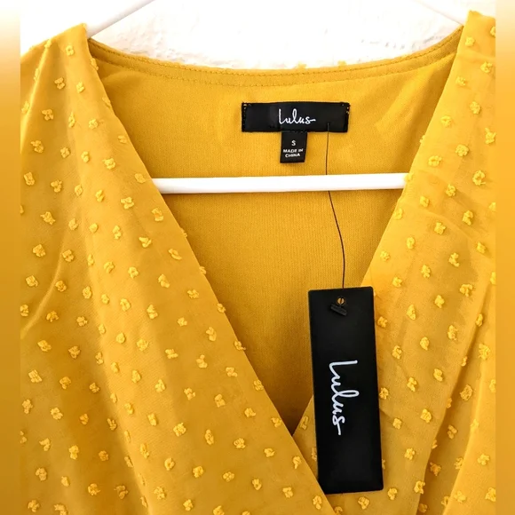 Mustard yellow ruffled midi dress - Picture 6 of 12